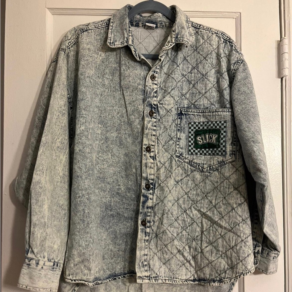 Vintage 90's Slick Button Up Shirt